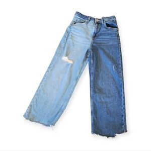 H&M Kids Wide High Waisted Distressed Jeans Size 11-12